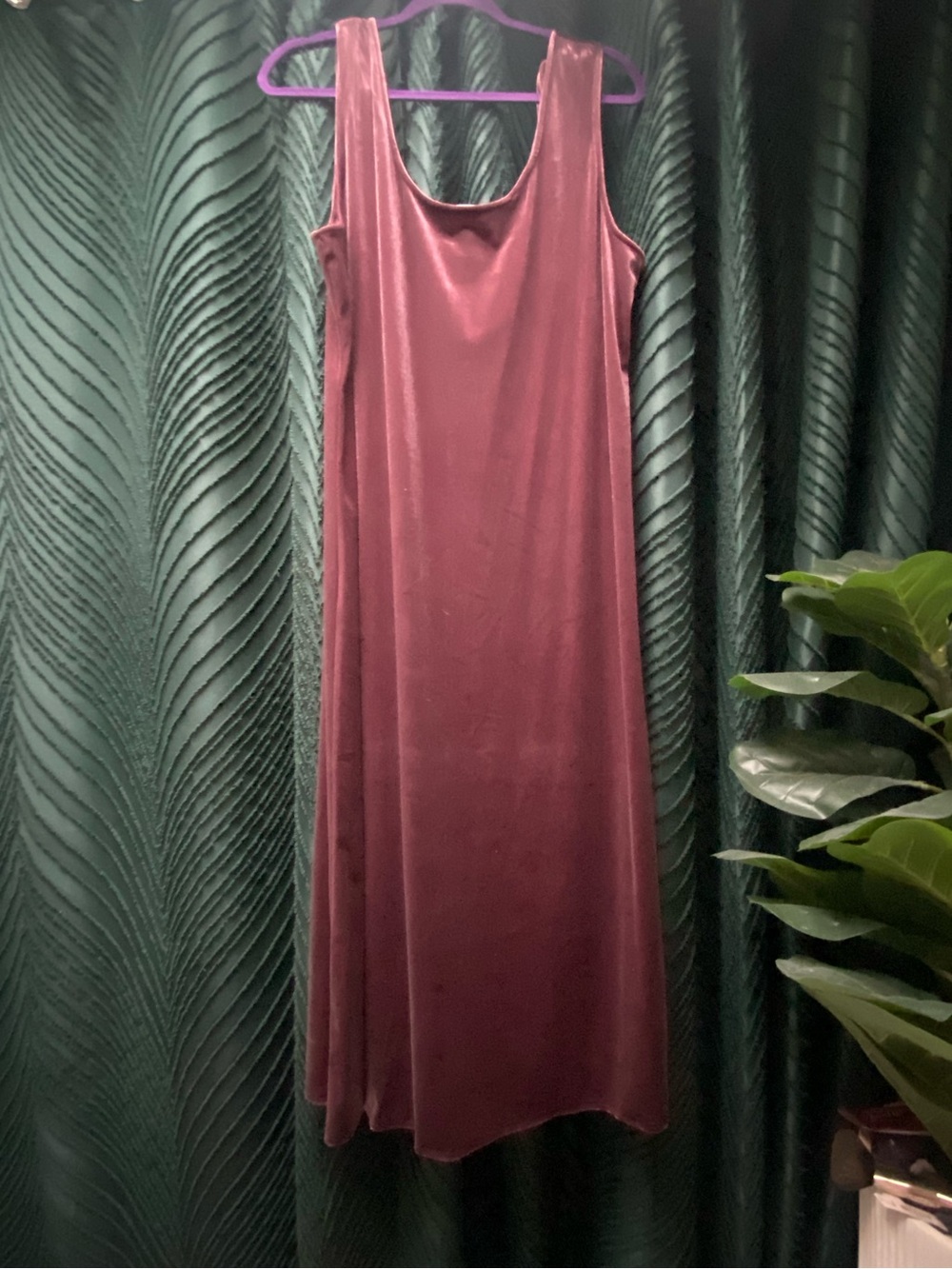 GAP Mauve Velvet Sleeveless Maxi Dress